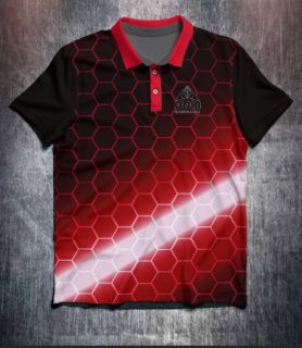 Hexagon Black Red