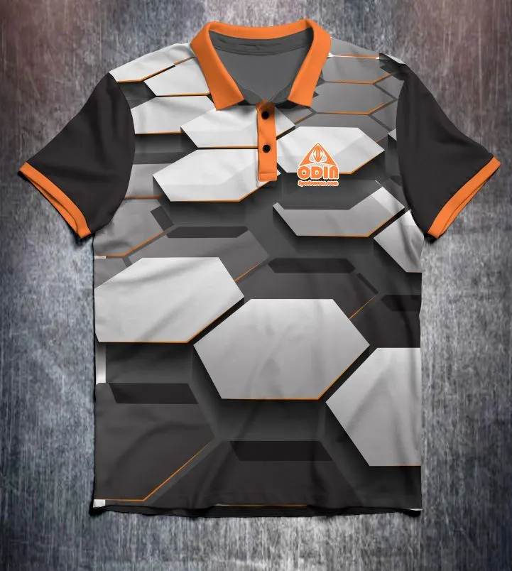 Hexagon Grey Black